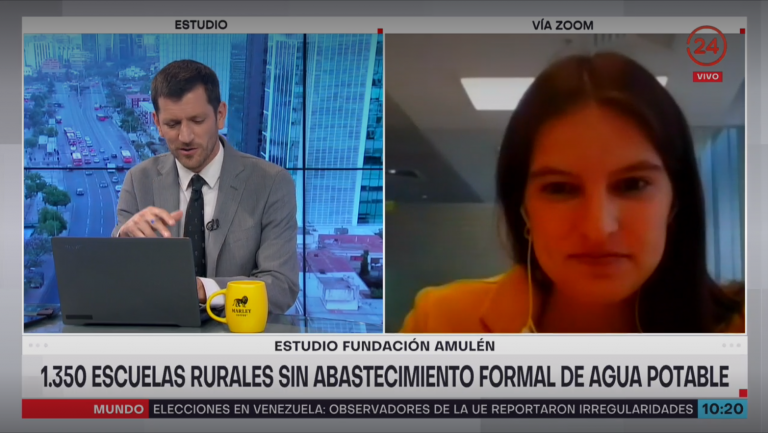 Lee más sobre el artículo 24h.cl, 24 de noviembre, «Estudio reveló que más del 40% de las escuelas rurales no cuenta con suministro formal de agua potable»
