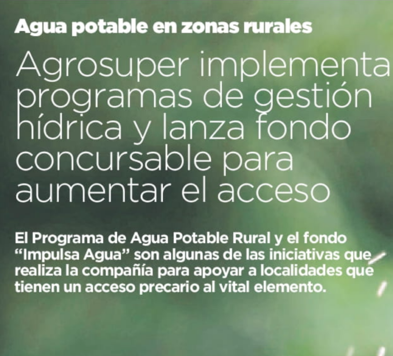Lee más sobre el artículo Fondo concursable “Impulsa agua”: Iniciativa apoya proyectos que mejoren el acceso al agua potable