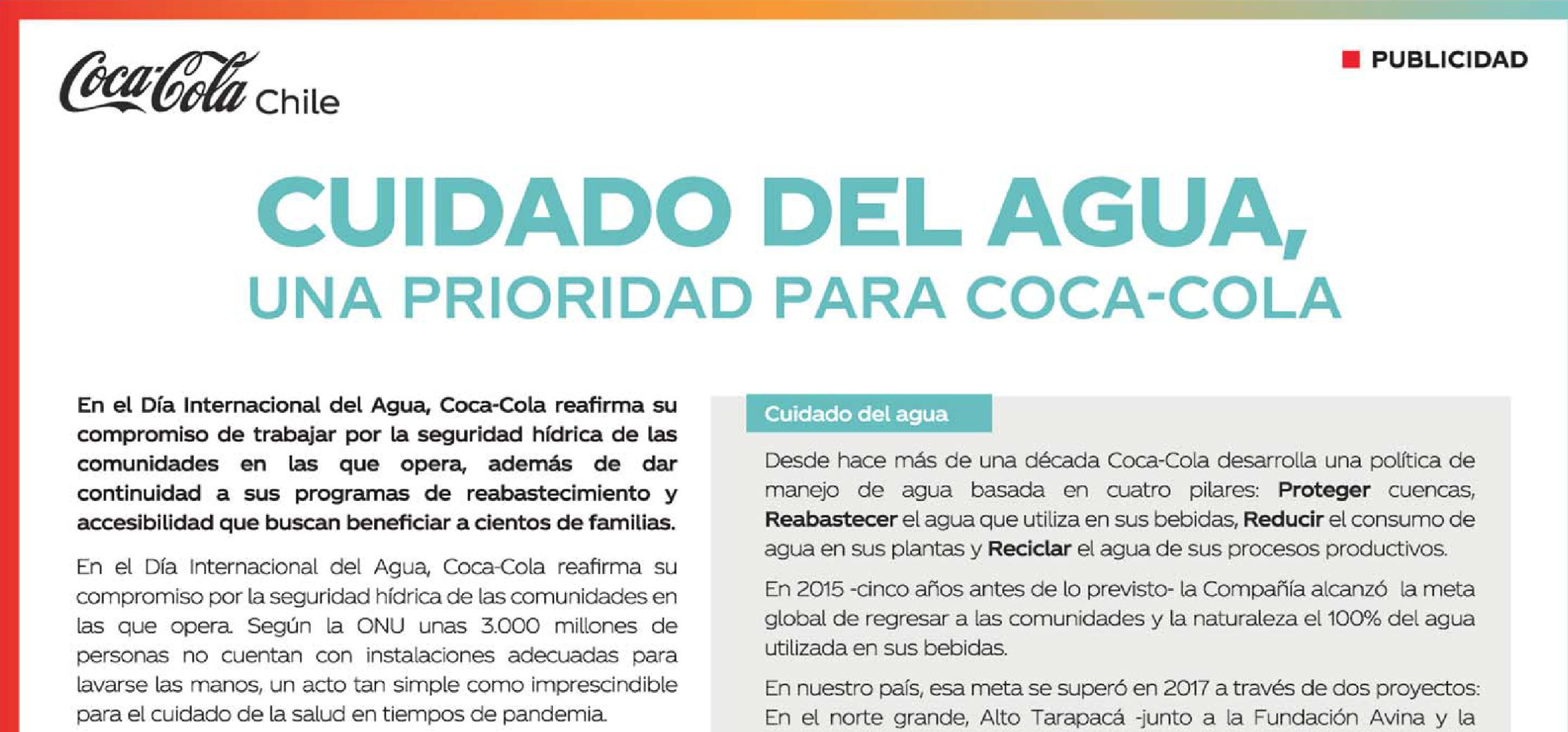 Lee más sobre el artículo CUIDADO DEL AGUA, UNA PRIORIDAD PARA COCA-COLA